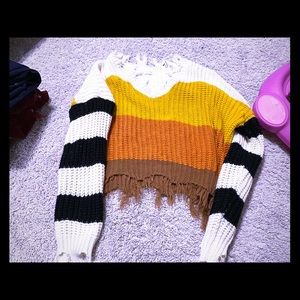 Destroyed Striped sweater!